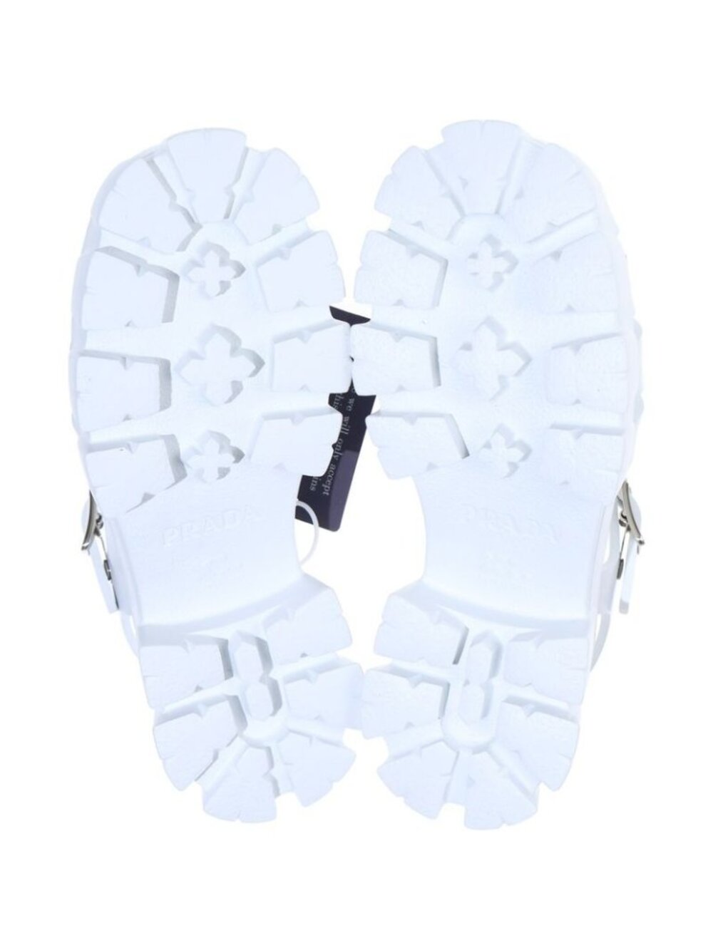 ★SOLD★ Prada Monolith Ruba Sandals White Leather Shoes - Picture 5 of 6